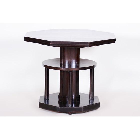 Image 1 of Table d'appoint cubiste tchèque en bois de chêne, 1910-1919