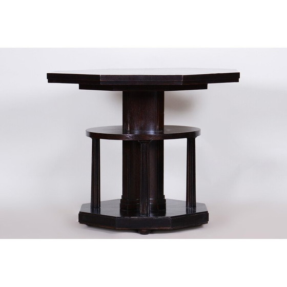 Image 1 of Table d'appoint cubiste tchèque en bois de chêne, 1910-1919