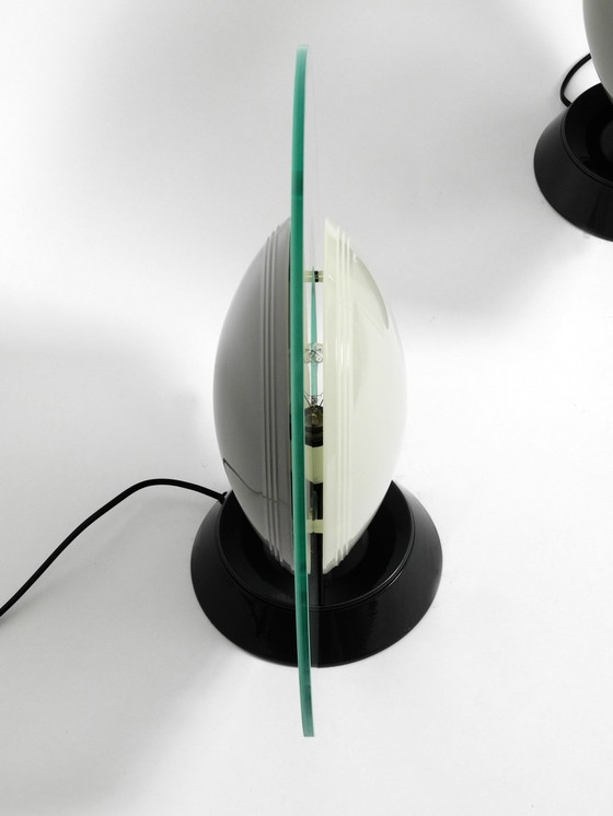 Image 1 of Paire de grandes lampes de table des années 1980 par Pier Giuseppe Ramella pour Arteluce Model Tikal