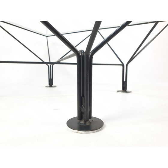 Image 1 of Table basse vintage en métal et verre, 1980