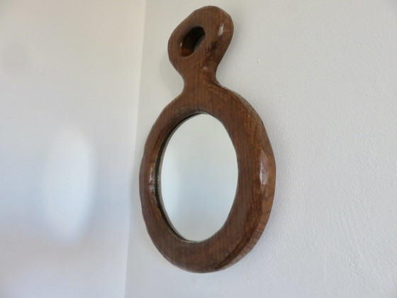 Image 1 of Miroir En Bois Massif De Forme Libre, 1960