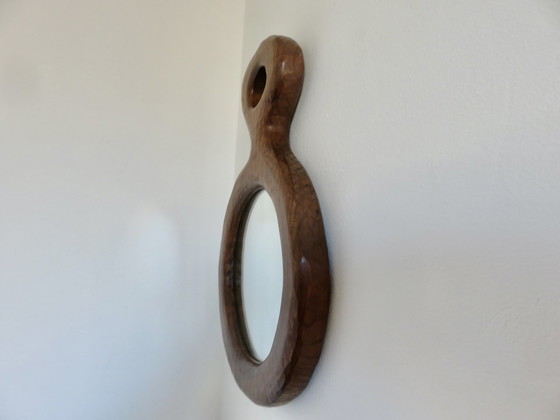 Image 1 of Miroir En Bois Massif De Forme Libre, 1960