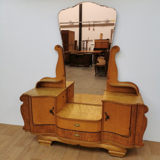 Vintage Country dressing table Make-up table Dresser Mirror cabinet