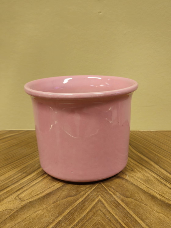 Image 1 of Pot de fleurs rose vintage Jardinière