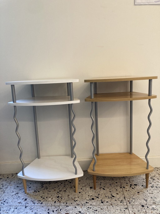 Set (2X) Side Table Postmodern Style