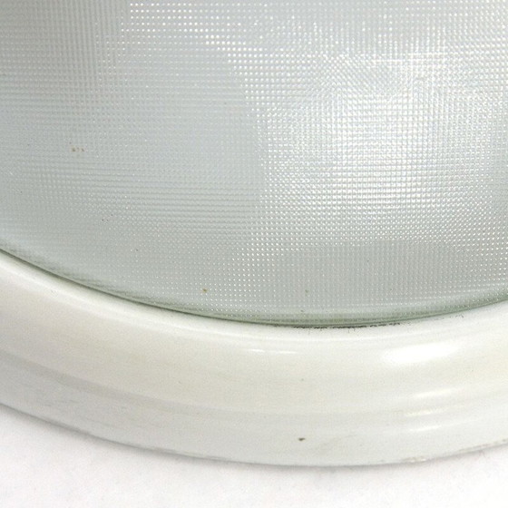 Image 1 of Plafonnier vintage en verre moulé, Italie 1940