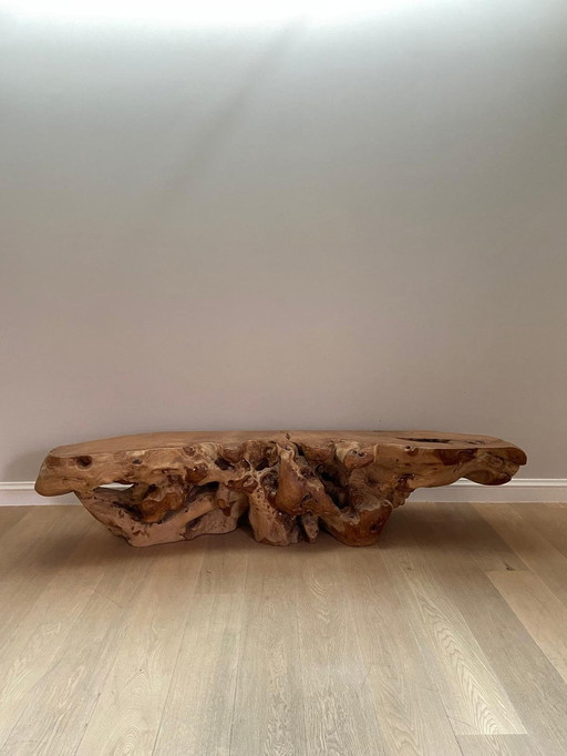 Banc ou table basse en bois massif unique