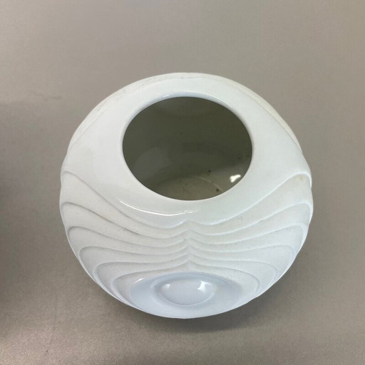 Paire de vases en porcelaine Op art pour Royal Bavaria, Allemagne 1970