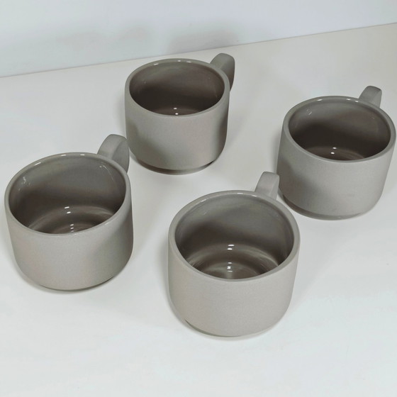 Image 1 of Lot de 4 tasses à café Inner Circle de Valerie Objects par Maarten Baas - Gris clair