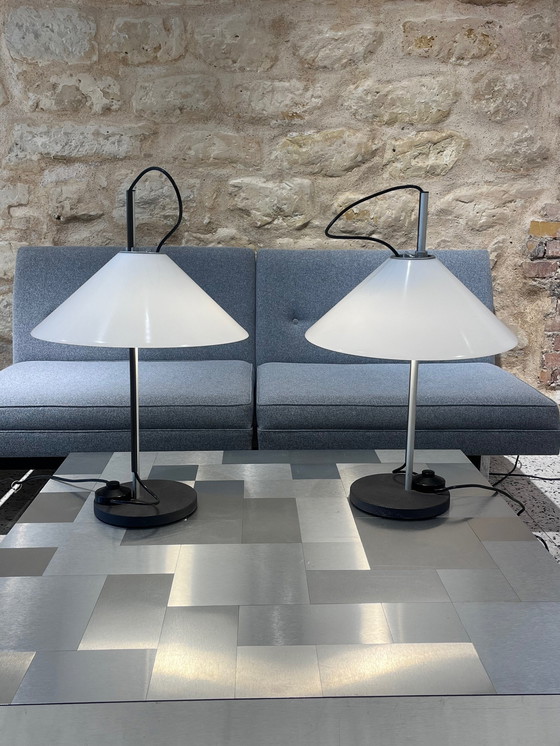 Image 1 of Paire De Lampe À Poser, Modèle Aggregato De Enzo Mari Et Giancarlo Fassina, 1970, Vintage