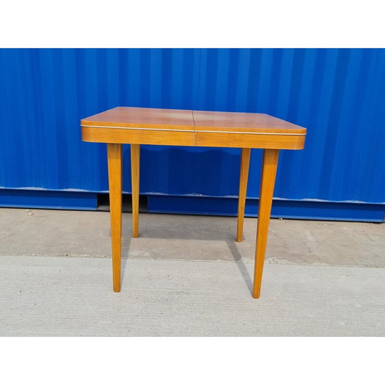 Image 1 of Table vintage en chêne avec rallonge par Bohumil Landsman, Tchécoslovaquie 1960