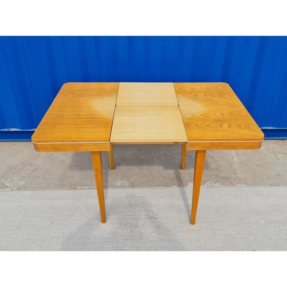 Image 1 of Table vintage en chêne avec rallonge par Bohumil Landsman, Tchécoslovaquie 1960