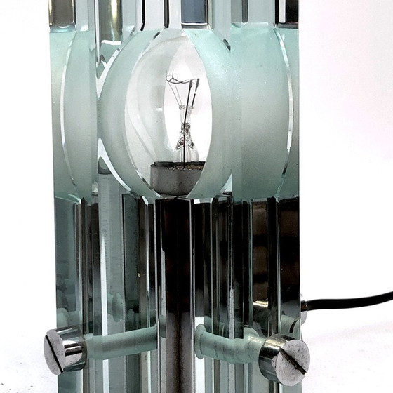 Image 1 of Lampe de table en verre vintage par Gallotti e Radice, 1970