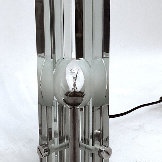 Image 1 of Lampe de table en verre vintage par Gallotti e Radice, 1970