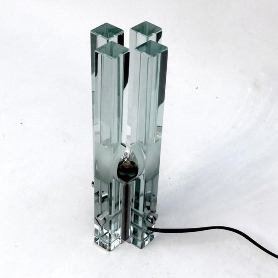 Image 1 of Lampe de table en verre vintage par Gallotti e Radice, 1970