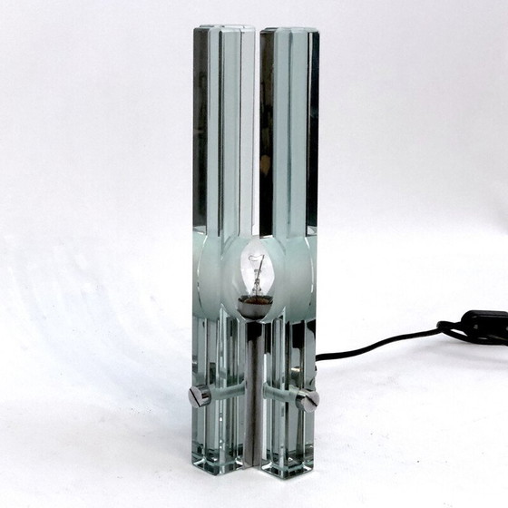 Image 1 of Lampe de table en verre vintage par Gallotti e Radice, 1970