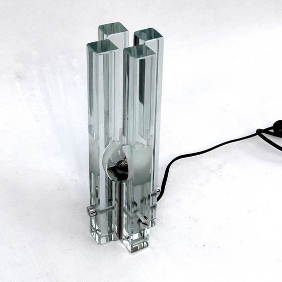 Image 1 of Lampe de table en verre vintage par Gallotti e Radice, 1970