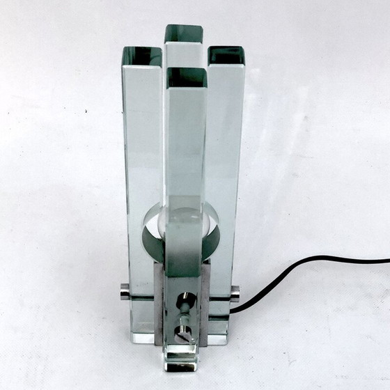 Image 1 of Lampe de table en verre vintage par Gallotti e Radice, 1970