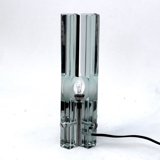 Image 1 of Lampe de table en verre vintage par Gallotti e Radice, 1970