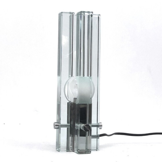 Image 1 of Lampe de table en verre vintage par Gallotti e Radice, 1970