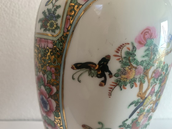 Image 1 of Vase en céramique chinoise Famille verte