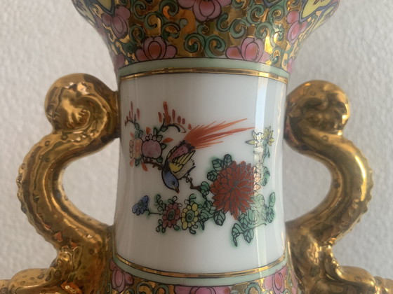 Image 1 of Vase en céramique chinoise Famille verte