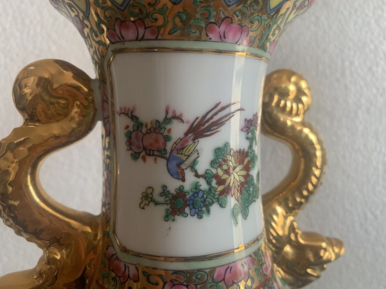 Image 1 of Vase en céramique chinoise Famille verte