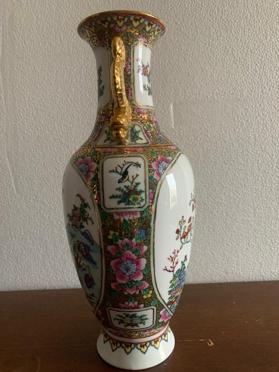 Image 1 of Vase en céramique chinoise Famille verte