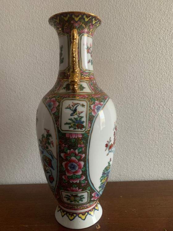 Image 1 of Vase en céramique chinoise Famille verte