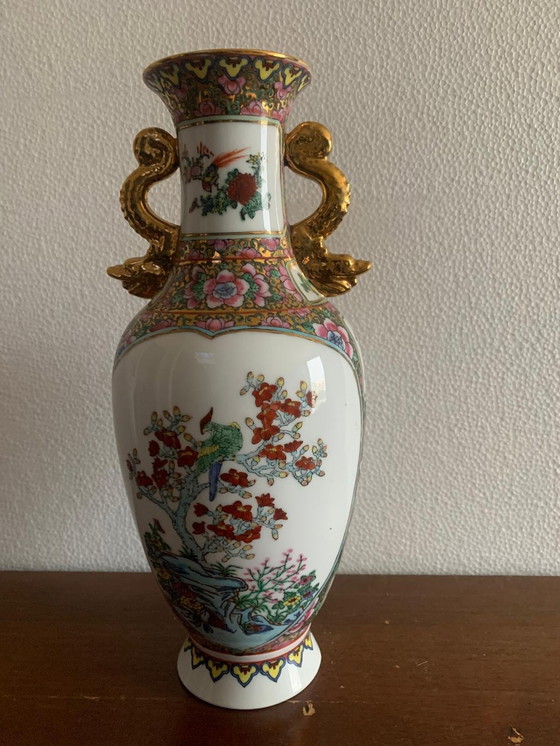 Image 1 of Vase en céramique chinoise Famille verte