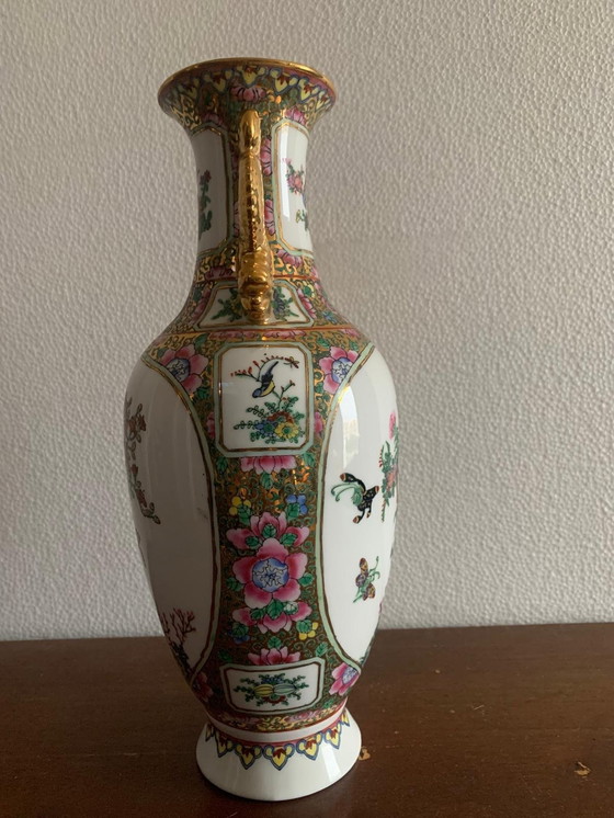 Image 1 of Vase en céramique chinoise Famille verte