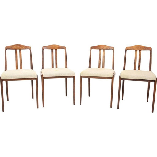 Ensemble de 4 chaises de salle à manger vintage par Drevotvar, Tchécoslovaquie 1970