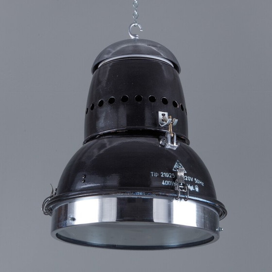 Image 1 of Lampe suspendue hongroise vintage avec lentille en verre, années 1950