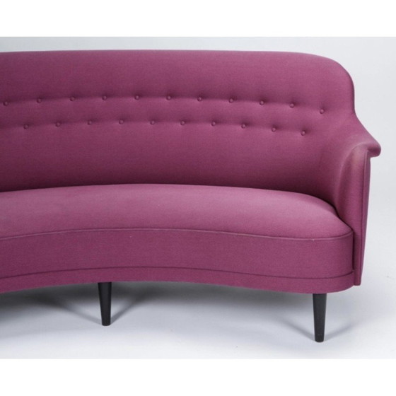 Image 1 of Canapé vintage 3 places Rund Samsas incurvé en hêtre par Carl Malmsten pour OH Sjögren