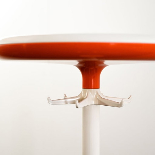 Porte-manteau vintage en métal laqué blanc, France