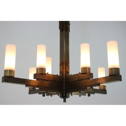 Grand plafonnier vintage clair et simple du Bauhaus, 1930