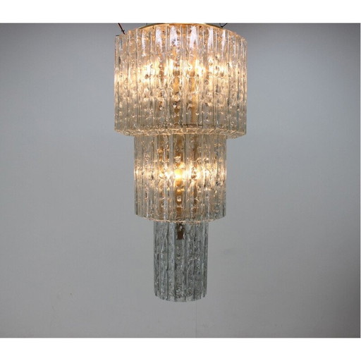 Lustre en verre vintage, Autriche 1960