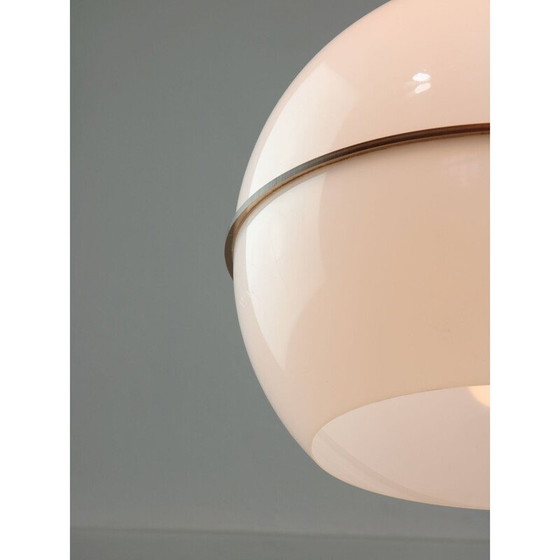 Image 1 of Lampe suspendue Space Age en plexiglas et laiton, Italie 1970