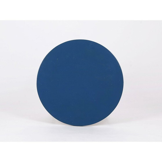 Image 1 of Paire de tables vintage avec 2 chaises en acier nickelé, République tchèque 1930