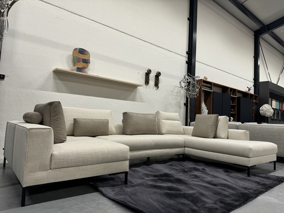 Image 1 of Design On Stock Aikon Lounge Corner Sofa Senna Fabric Cream