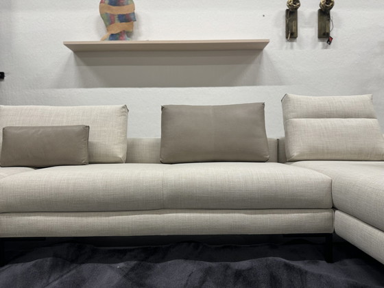 Image 1 of Design On Stock Aikon Lounge Corner Sofa Senna Fabric Cream