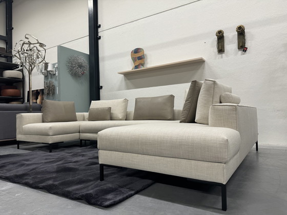 Image 1 of Design On Stock Aikon Lounge Corner Sofa Senna Fabric Cream