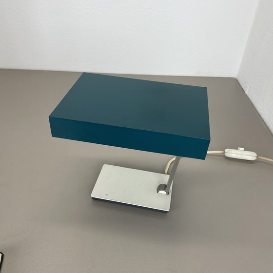 Image 1 of Lampe de table moderne Spoutnik cubique vert Kaiser Leuchten Lights, 1970S Allemagne