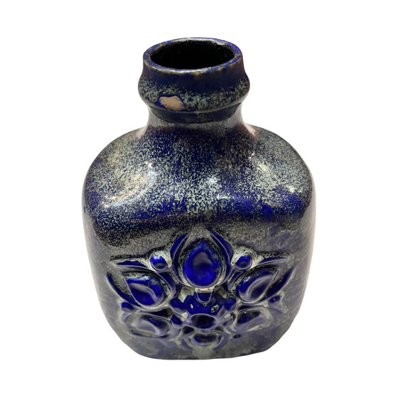 Image 1 of Grand vase en céramique bleu cobalt Strehla Keramik, Allemagne, années 1960