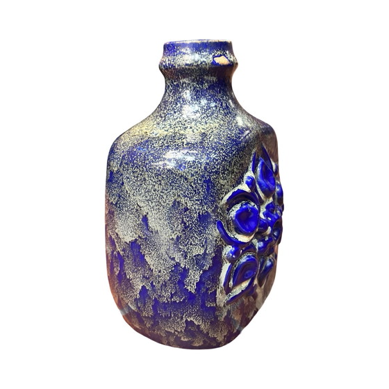 Image 1 of Grand vase en céramique bleu cobalt Strehla Keramik, Allemagne, années 1960