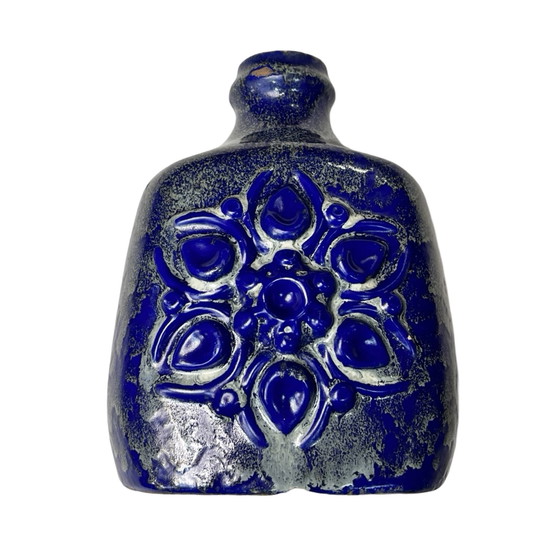 Image 1 of Grand vase en céramique bleu cobalt Strehla Keramik, Allemagne, années 1960
