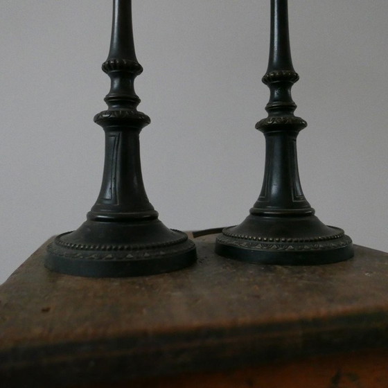 Image 1 of Paire de lampes de table en bronze, France 1930
