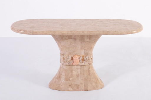 Table console crémeuse postmoderne - Elégance italienne et charme régence