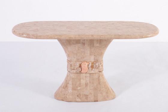 Image 1 of Table console crémeuse postmoderne - Elégance italienne et charme régence