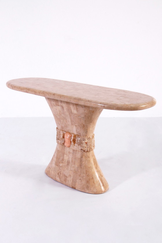 Image 1 of Table console crémeuse postmoderne - Elégance italienne et charme régence